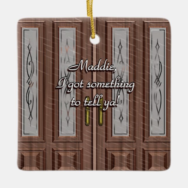 Love Knocks On Front Door Ornament (Front)