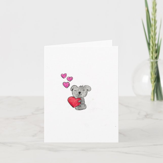 Love Koala Bear Holiday Card (Front)
