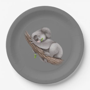Love Koala Bears Paper Plate