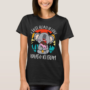 Love koalas summer ice cream koala lover T-Shirt