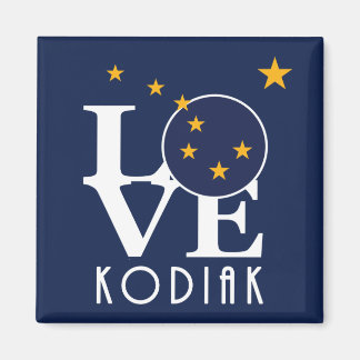 LOVE Kodiak Alaska Magnet
