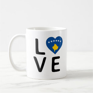 Love - Kosovo Flag Coffee Mug