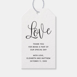 Love. Kraft gift tag. Rustic wedding thank you Tags