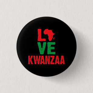 Love Kwanzaa  3 Cm Round Badge