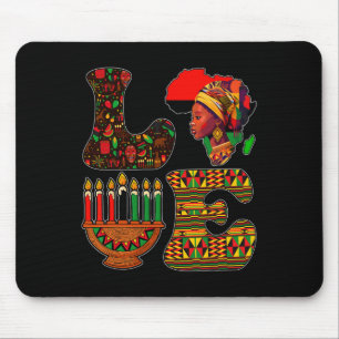 Love Kwanzaa Kinara Principles Candles Pan African Mouse Pad
