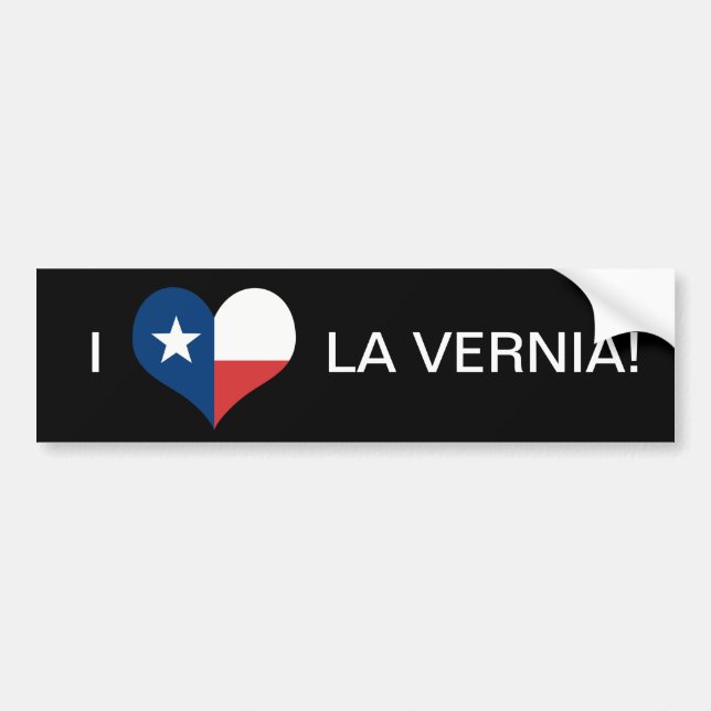 LOVE LA VERNIA! BUMPER STICKER (Front)