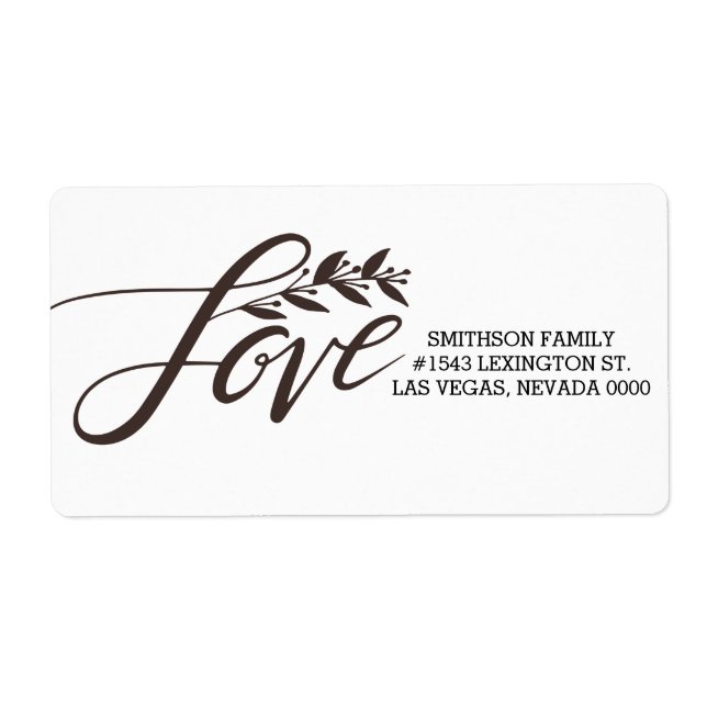 Love label (Front)