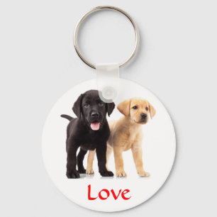 Love Labrador Retriever Puppies Key Chain