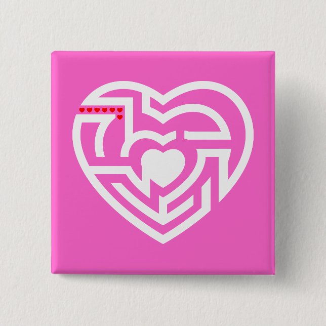 love labyrinth 15 cm square badge (Front)