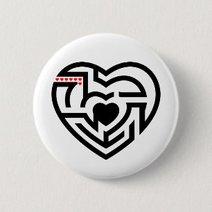 love labyrinth 6 cm round badge