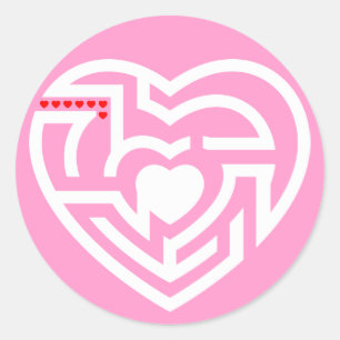 love labyrinth classic round sticker