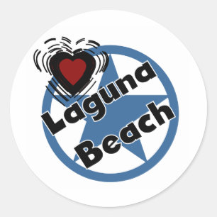 Love Laguna Beach Classic Round Sticker
