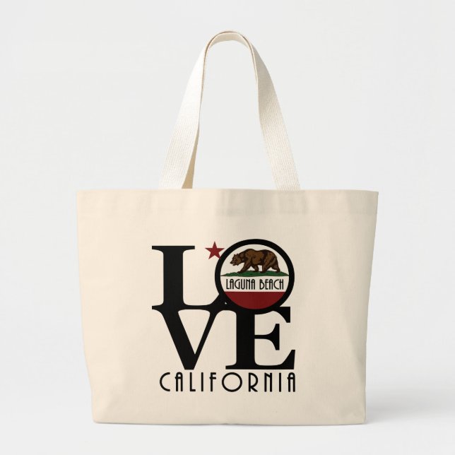 LOVE Laguna Beach Large Tote Bag (Front)