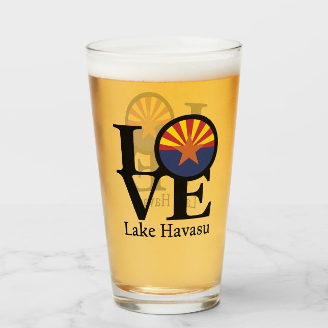 LOVE Lake Havasu Glass (Back Filled)