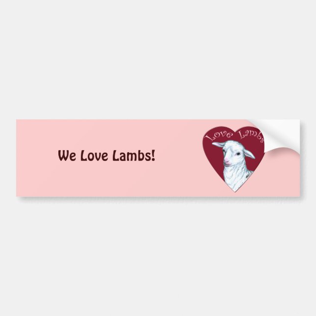 Love Lambs Bumper Sticker (Front)