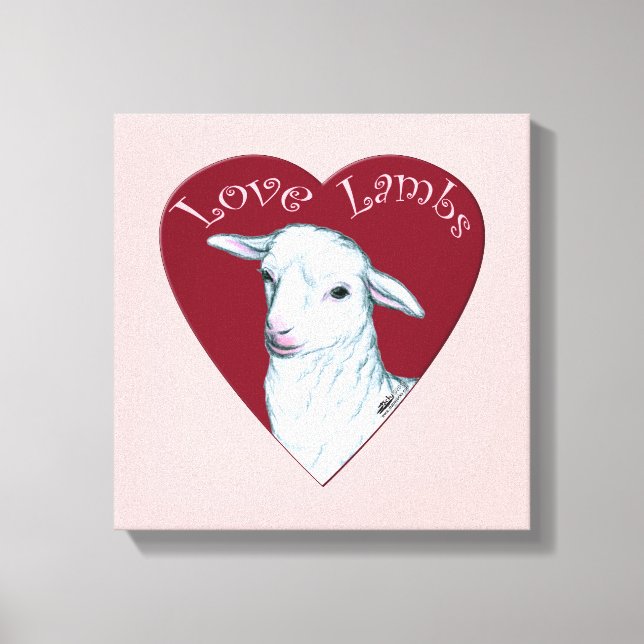 Love Lambs Canvas Print (Front)