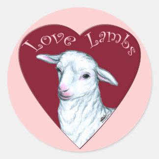 Love Lambs Classic Round Sticker
