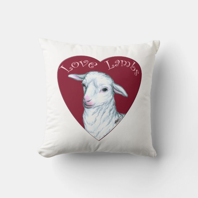 Love Lambs Cushion (Front)