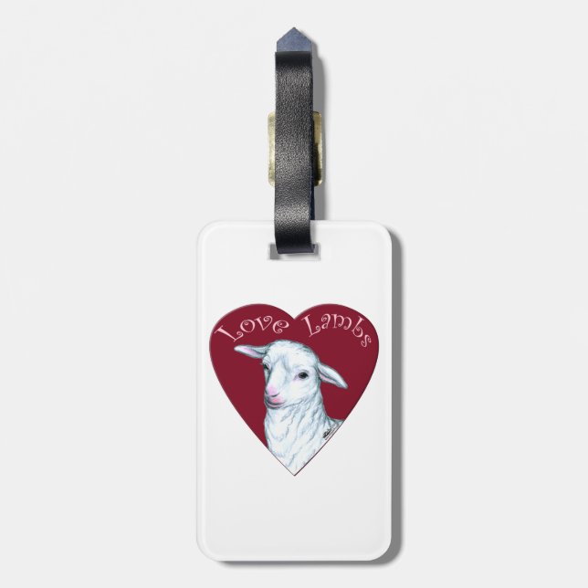 Love Lambs Luggage Tag (Back Vertical)