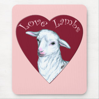 Love Lambs Mouse Pad