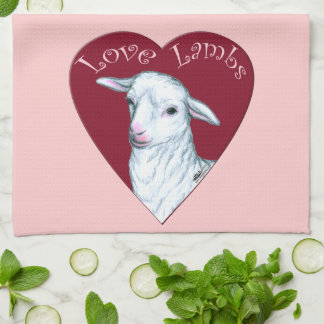 Love Lambs Tea Towel