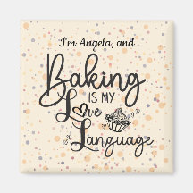 Love Language Baking Personalised Magnet