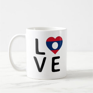 Love - Laos Flag Coffee Mug