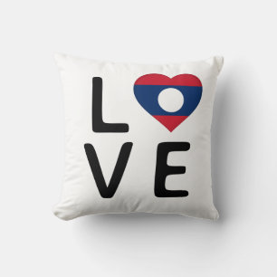 Love - Laos Flag Cushion