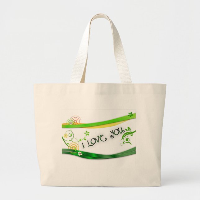 Love Large Tote Bag (Front)