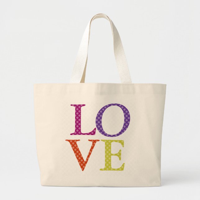 Love Large Tote Bag (Front)