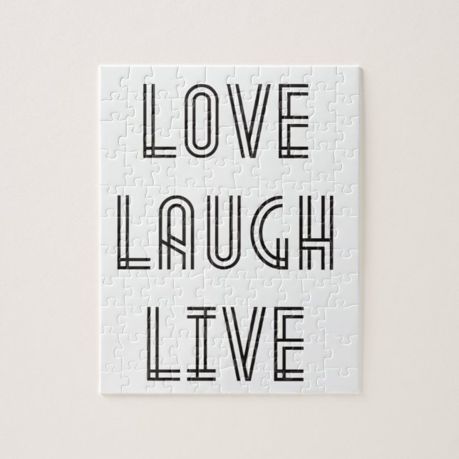 Love Laugh Live Jigsaw Puzzle (Vertical)