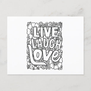 LOve laugh live Postcard