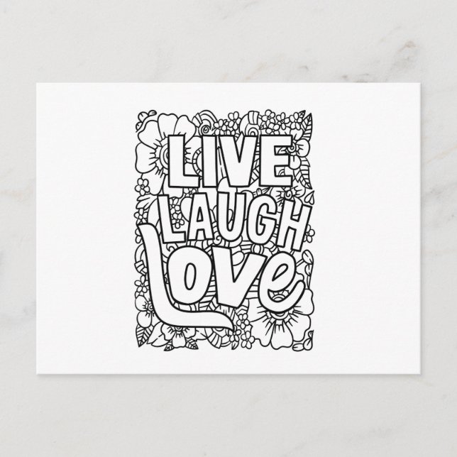 LOve laugh live Postcard (Front)