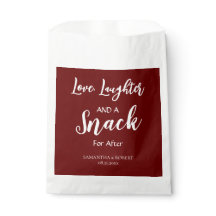 Love. Laughter & a Snack Wedding Favor Bag