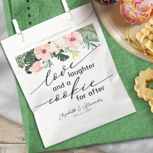 Love Laughter and a Cookie for After Palm Wedding Favour Bags