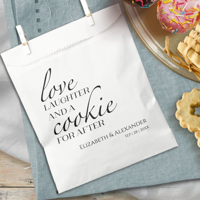 Love Laughter and a Cookie for After | Wedding Favour Bags (Creator Uploaded)