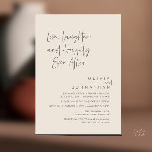 Love, Laughter and Happily Ever After, Modern Invitation