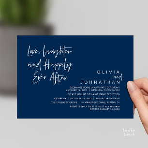 Love, Laughter and Happily Ever After, Modern Invitation