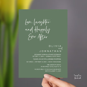 Love, Laughter and Happily Ever After, Modern Invitation