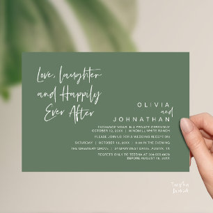 Love, Laughter and Happily Ever After, Modern Invitation