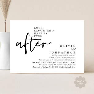 Love, Laughter And Happily Ever After Reception Invitation
