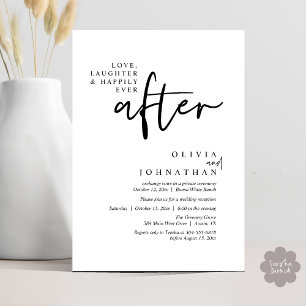Love, Laughter And Happily Ever After Reception Invitation
