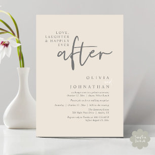 Love, Laughter And Happily Ever After Reception Invitation