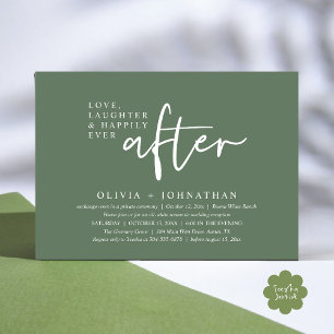 Love, Laughter And Happily Ever After Reception Invitation