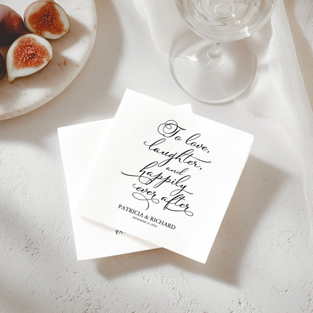 Love, laughter, and happily ever after Wedding Napkin (Creator Uploaded)