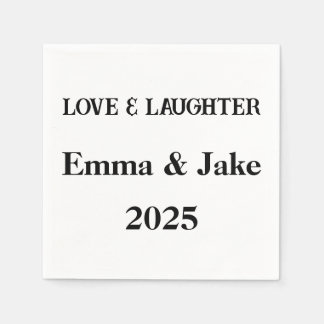 Love & Laughter Custom Napkins – Wedding 2025