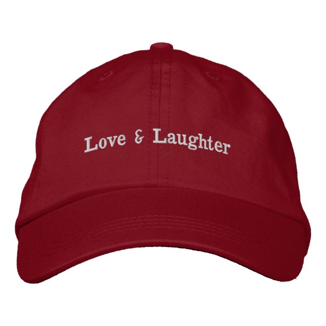 Love & Laughter Custom Text Charming Stylish Hat  (Front)