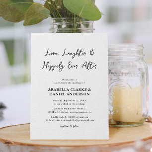 Love, Laughter & Happily Ever After Wedding Invitation