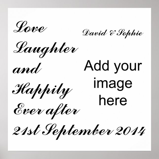 Love Laughter & Happily Everafter Poster (Front)