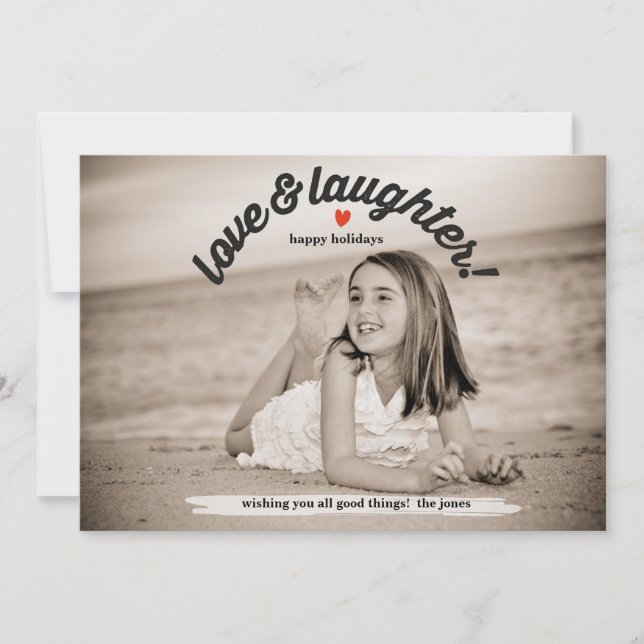 Love & Laughter Holiday Card (Front)